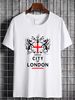 City Of London T-Shirt UK England Coat Of Arms Shirt Blaster Versatile Breathable Unisex Casual Stretched Top For Everyday Wear Stylish Soft_viptrois.com