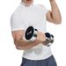 Men's Clothing High Collar Muscle Showing Fitness Clothes Mesh Fabric Stand Up Collar High Elastic Tights Short Sleeved Running Training_viptrois.com