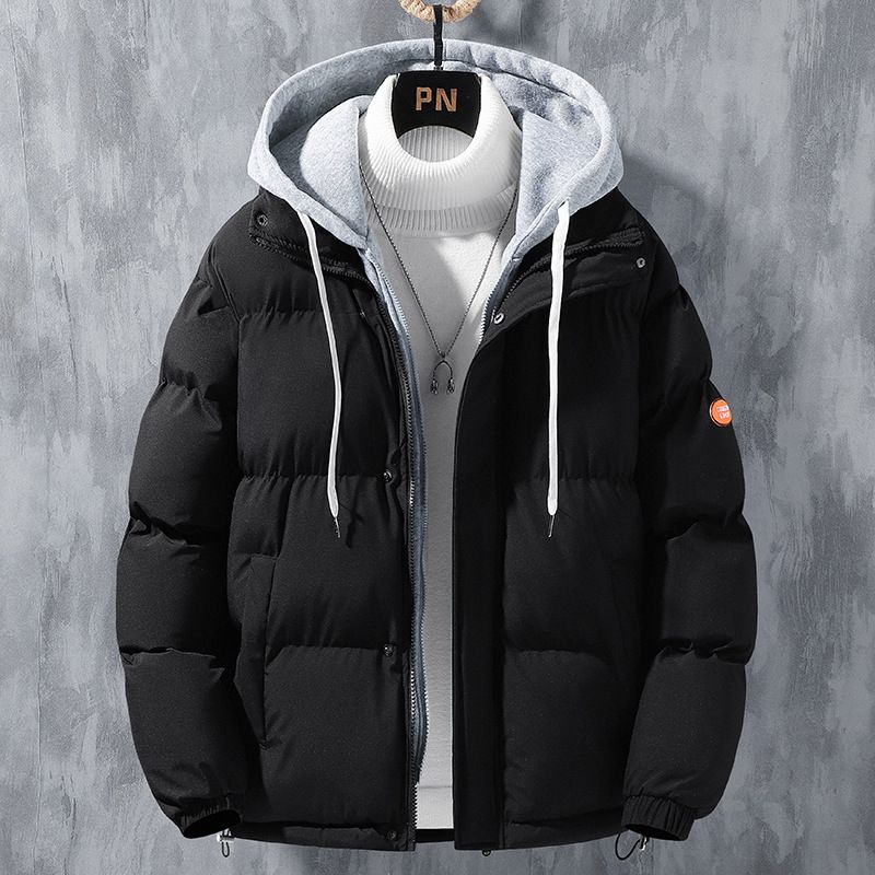 Men’s Winter Hooded Jacket – Windproof & Warm Polyester Puffer Coat (7 Sizes, 4 Colors) | Streetwear & Casual Style_viptrois.com