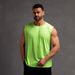 Solid Color Sleeveless T-Shirt Plus Size Sports Vest For Men, Trendy Men's Loose Fit Gym Base Shirt, Tank Top_viptrois.com
