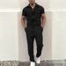 New men's pants casual loose one-piece outfit belt uniform tooling one-piece_viptrois.com