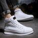European Warm Series 2025 Sprig Me's Casual High-top Marti Korea Style British Fashio Tredy Leather Boots Versatile Studet Seakers_viptrois.com
