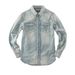 Men's Clothing Long Sleeved Ivory Washed Denim Shirt Button Decoration Pure Cotton Retro Slim Denim Shirts_viptrois.com