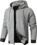 Men's Lightweight Waffle-Knit Zip Hoodie – Full-Zip Pullover With Stand Collar (M-4XL, 5 Colors)_viptrois.com