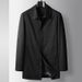 Men's Clothing mid length light luxury business lapel windbreaker youth high end casual non iron jacket_viptrois.com