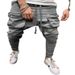 2021 Spring And Autumn Men's Hip-Hop Sports Fitness Long Trendy Fashion Slim Fit Backpack Cargo Pants Casual Versatile_viptrois.com