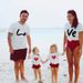 Parent Child Outfit Summer Style Family Of Three Or Four Family Outfit Trendy Love Seaside Vacation Large Size Baby Short Sleeved T Shirt_viptrois.com