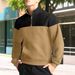 Men’s Waffle-Knit Zip-Up Hoodie – Diamond Grid Stand Collar Pullover For Urban Explorers (S-XXXL, 60% Polyester, Slim Fit, Retro Style)_viptrois.com