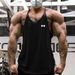 Summer Sports Fitness Vest Men's Loose Sweat-absorbing Breathable Fitness Suit Basketball Training Shows Muscle Thin Shoulder Straps_viptrois.com