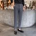 Men's Clothing Spring new men's casual pants Korean style slim straight trend fashion drape trousers men's versatile nine point pants_viptrois.com