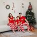 Christmas Deer letter striped short sleeve Christmas family dress printed home wear_viptrois.com