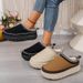 Women's Shoes Large Size Thick Soled Slippers For Women Autumn And Winter New Style Plush And Thickened Warm Slip On Cotton Slippers For Women_viptrois.com