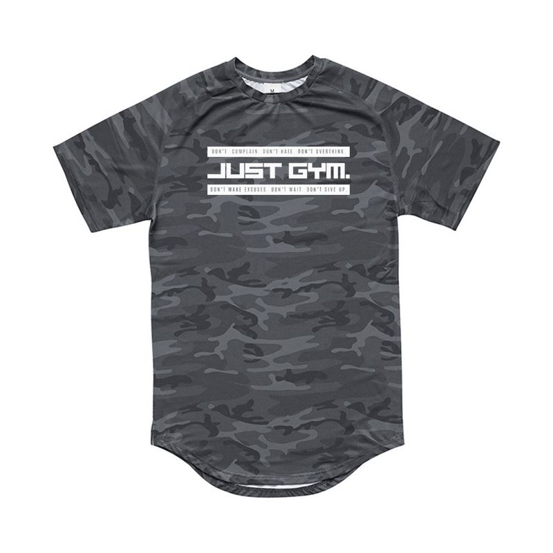 Men's Clothing Quick Drying T Shirt Men's Fitness Short Sleeved High Elastic Muscle Tights Sports Running Half Sleeved Breathable Training_viptrois.com