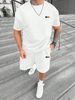Summer Casual Suit Men's Short Sleeved T Shirt Sports Shorts Running Two Piece Suit_viptrois.com