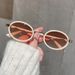 Small oval frame steam punk sunglasses New ins metal retro glasses futuristic fashion sunglasses_viptrois.com