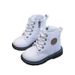 Four Seasons Child Shoes Short Ankle Snow Boots Sports Boy Girl Shoe Fashion Soft PU Leather Warm Toddlers Big Kid Boot_viptrois.com