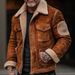 Men's Fleece Lined Zip-Up Jacket With Lapel Collar - Winter Warm Business Casual Coat For Middle-Aged Gentlemen (S-XXXXL, Coffee Brown)_viptrois.com