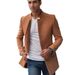 Men's Slim Fit Blazer Jacket – Lightweight Polyester Casual Coat (S-XXXL, Black/Khaki/Grey/Blue/Green)_viptrois.com
