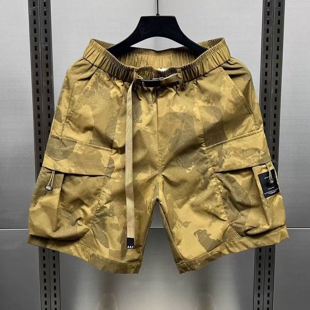 Conjunto De Verano De Dos Piezas: Sudadera Con Capucha De Manga Corta Y Media Cremallera, Pantalones Cortos, Diseño De Parches, Ligero, Transpirable Y_viptrois.com