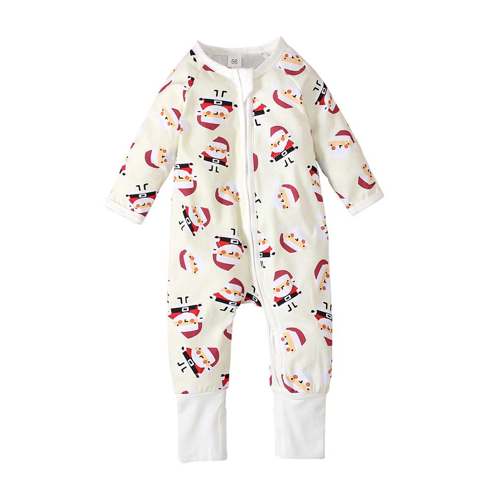 Christmas Children's spring and fall girls long-sleeved Santa Claus onesie climbing suit Ha clothing children's ins_viptrois.com