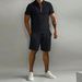 Men's Polo Casual Loose Short Sleeve Shorts Tracksuit_viptrois.com