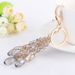 Elegant Crystal Teardrop Keychain - Stylish Beaded Accessory For Keys, Bags & Gifts (White, Light Gray, Champagne)_viptrois.com