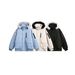EON MODISH 25 Winter New American Style Simple Versatile Detachable Hat Cotton Jacket_viptrois.com
