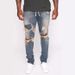 Men's Clothing high-quality men's worn-out stretch jeans skinny jeans men's jeans_viptrois.com
