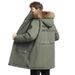 Men's Clothing Men's Long Down Jacket With Fur Hood, Winter Warm Thickened Parka Coat, Loose Fit Casual Overcoat For Youth_viptrois.com