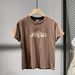 2025 Summer New Fashion Letter Printing Trend Versatile Short-sleeved T-shirt Men's Trendy Versatile Half-sleeved Bottoming Shirt_viptrois.com