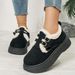 SHLIANG New Women's Winter Fashion Round Toe Designer Snow Boots Lace Up Walking Comfortable Lightweight Short Boots X0065_viptrois.com