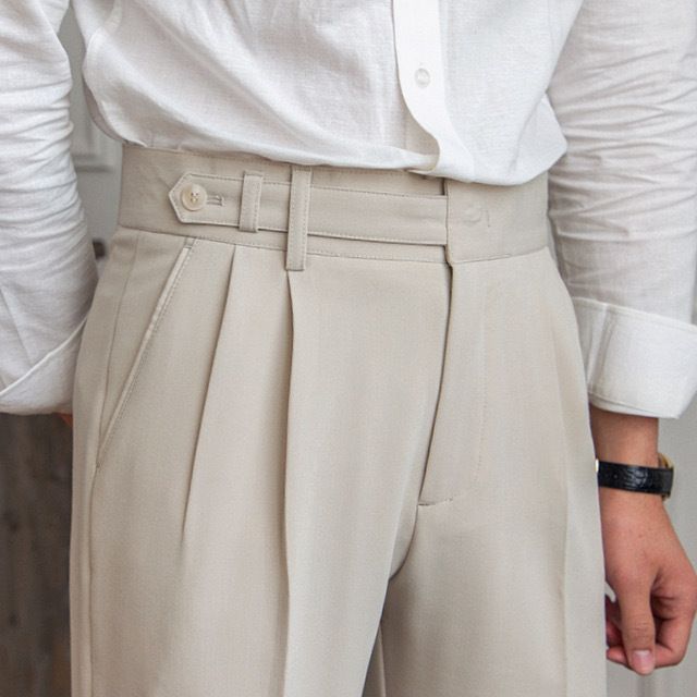 Men's Clothing New Spring And Autumn British Men's Casual Commuting Anti Wrinkle Nine Point Pants All Match Retro Designer Niche Trendy Trousers_viptrois.com