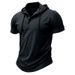 boy Cross-Border Sports Fitness Men's Short-Sleeve T-Shirt European And Hoodie Top Foreign Trade American Style Henley Shirt_viptrois.com