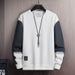 Men's Clothing Sweatshirt Men 2024 Spring New Men's Sweatshirt Spring And Autumn Round Neck New Loose Long Sleeved Bottoming T Shirt Men_viptrois.com