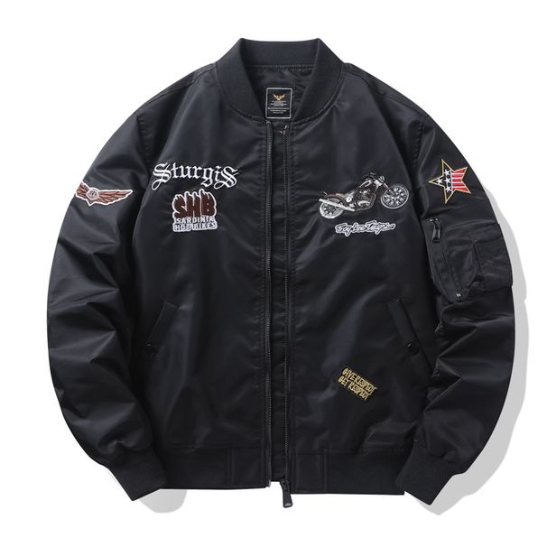 Men's Clothing Autumn New Air Force Ma1 Pilot Jacket Men's Korean Baseball Uniform Large Size Trendy Brand Workwear Jacket_viptrois.com