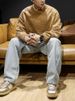 American Style Casual 650g Heavyweight For Men Winter Thickened Warm Knitted Sweater Loose Trendy Brand Plus Size Jacket_viptrois.com