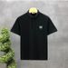 2025d Polo Shirt Ice Silk Thin Trendy Turn-down Short Sleeve T-shirt Men's American Style Printed Collar Top_viptrois.com