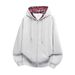 Men's Clothing New Spring American High Street Style Plaid Hooded Cardigan Sweatshirt Men's Clothing Factory Direct Sales_viptrois.com