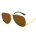 Fashion double beam aviator sunglasses new men's metal sunglasses retro large frame sunglasses for women_viptrois.com