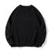 Men's Fleece-Lined Thick Knit Sweater – Warm Round Neck Pullover For Autumn & Winter (Black/Beige/Brown, Sizes M-Xxl)_viptrois.com