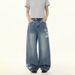 American High Street Retro Washed Boys And Girls Wide-leg Trousers Loose Straight Jeans Trendy_viptrois.com