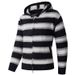 Men's Thick Striped Hooded Sweater - Winter Warm Knit Pullover, Casual Loose Fit, Soft Polyester, Black/White/Blue (Sizes M-xxxxl)_viptrois.com