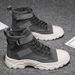 European Warm Series Summer Breathable Martin Canvas High-top Thick-soled Non-slip Men's Shoes British Trendy Workwear Boots Order_viptrois.com