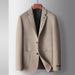 Men's Clothing Men's casual suit autumn and winter handmade double faced wool single western people solid color business wool suit jacket_viptrois.com