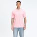 2024 Summer Casual Simple Texture Knitted T-shirt For Men, High Neck, Water Ripple Solid Color Short Sleeve_viptrois.com