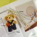 Bag Charm Cartoon Puppy Pendant Bag Pendant Little Red Book Cute Little Bear Curly Plush Doll Braided Rope Keychain Pendant_viptrois.com