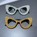 Handmade Gravel Cat Eye Flat Glasses Personality Fashion Glasses Frame Net Celebrity Hot Girl Street Shot Catwalk Style Glasses Female_viptrois.com