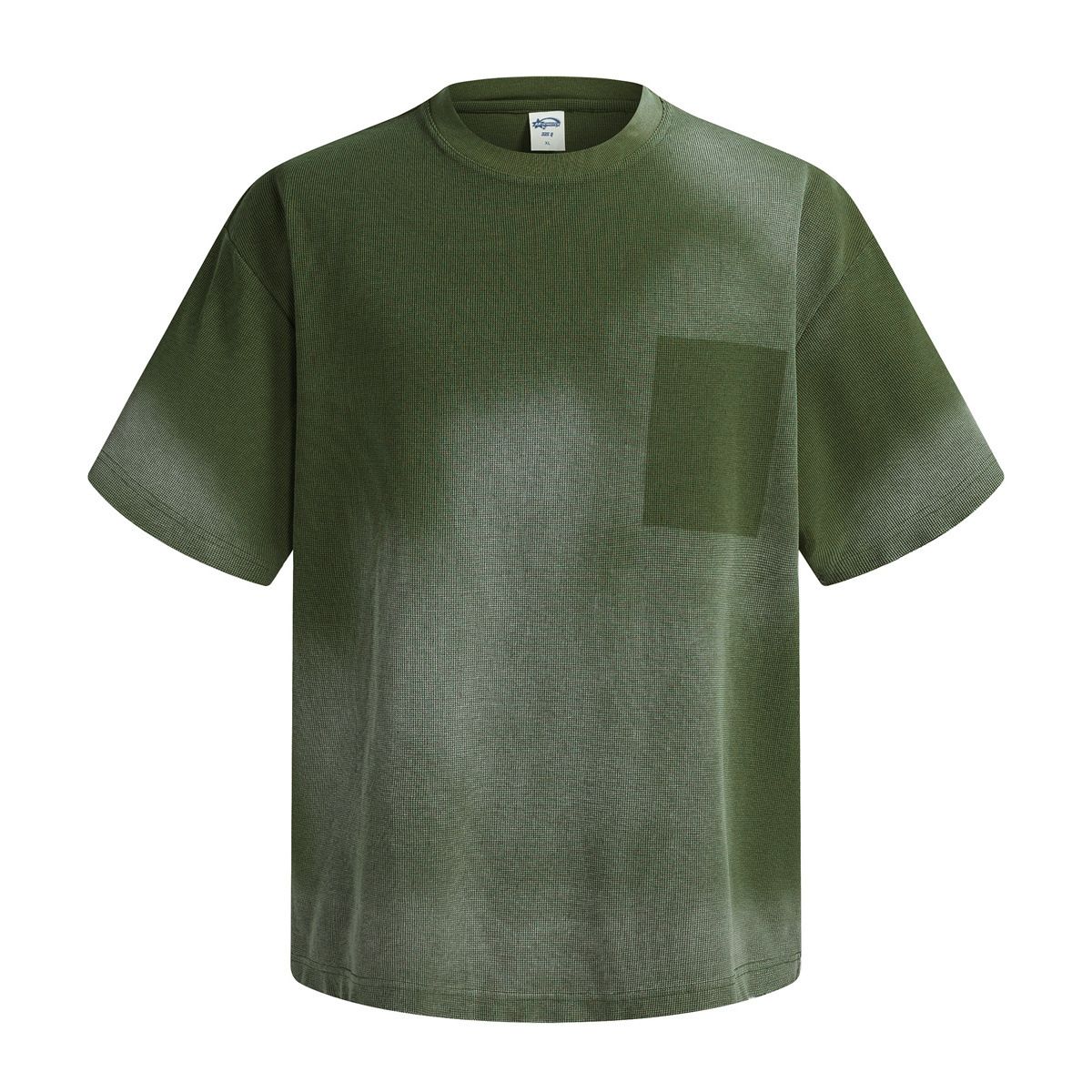 Men's & Women's 325gsm Washed Waffle Texture T-Shirt & Pants Set – Spray-Printed Vintage Distressed Hem (Streetwear Unisex Outfit)_viptrois.com