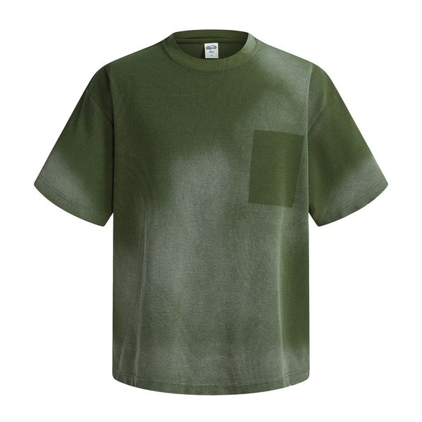 Men's & Women's 325gsm Washed Waffle Texture T-Shirt & Pants Set – Spray-Printed Vintage Distressed Hem (Streetwear Unisex Outfit)_viptrois.com