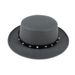 British style rivet belt flat top hat personality street performance woolen hat classic jazz hat_viptrois.com